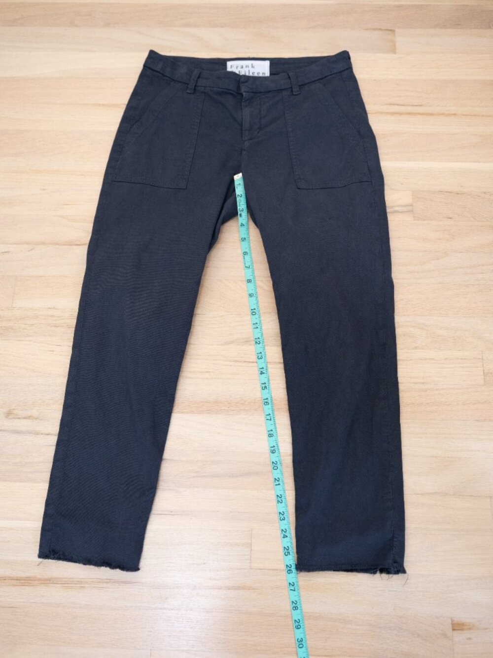 Frank & Eileen Blackrock Italian Peached Twill in Washed Black, size 4 - Picture 5 of 12